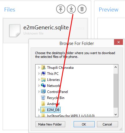 downloading SQLite file